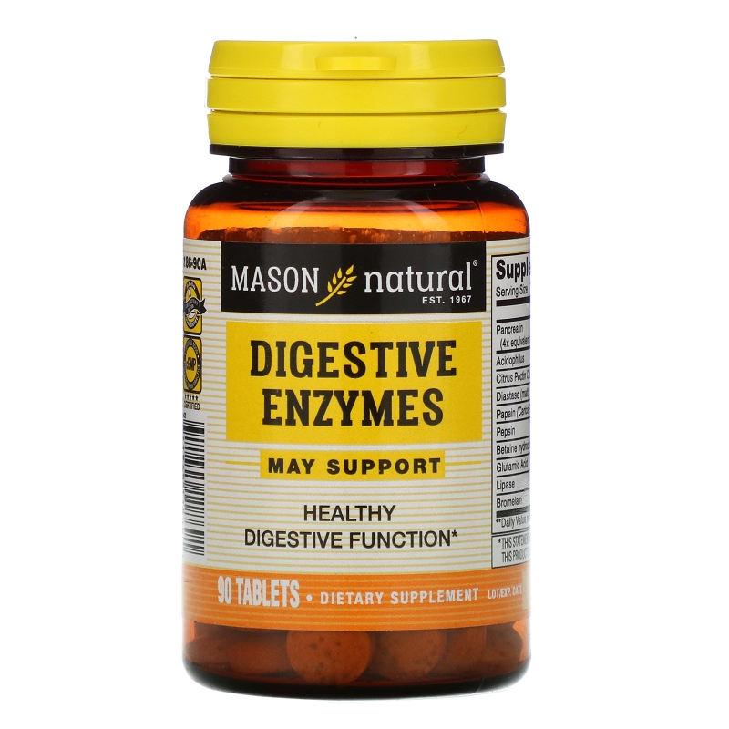 Mason Natural, Digestive Enzymes, 90 Tablets