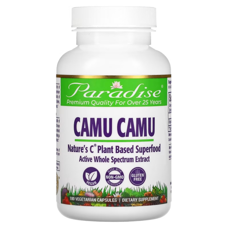 Paradise Herbs, Camu Camu, 180 Vegetarian Capsules