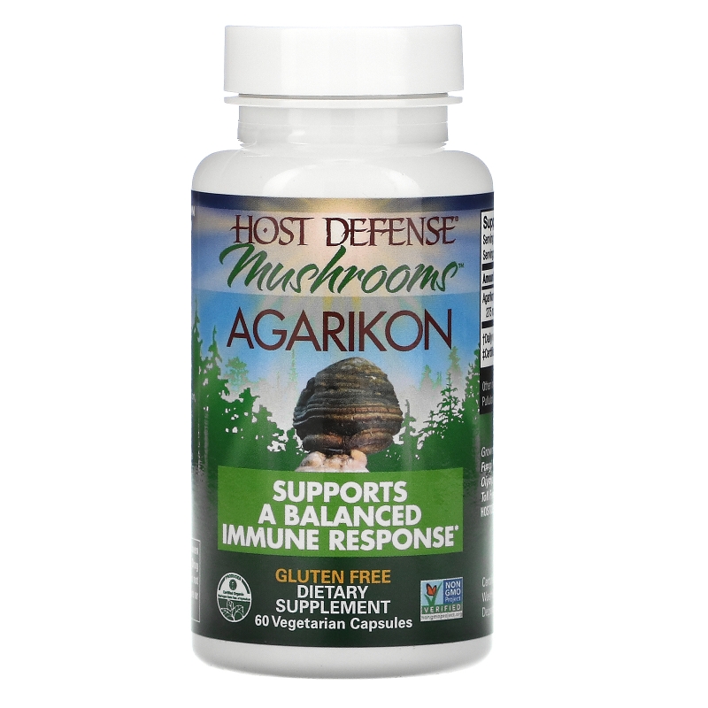 Fungi Perfecti Host Defense Агарикон 60 вегетарианских капсул