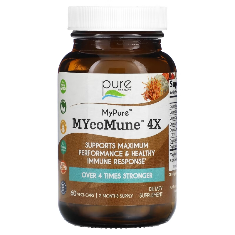 Pure Essence, MyPure, MYcoMune 4X, 60 Vegi-Caps