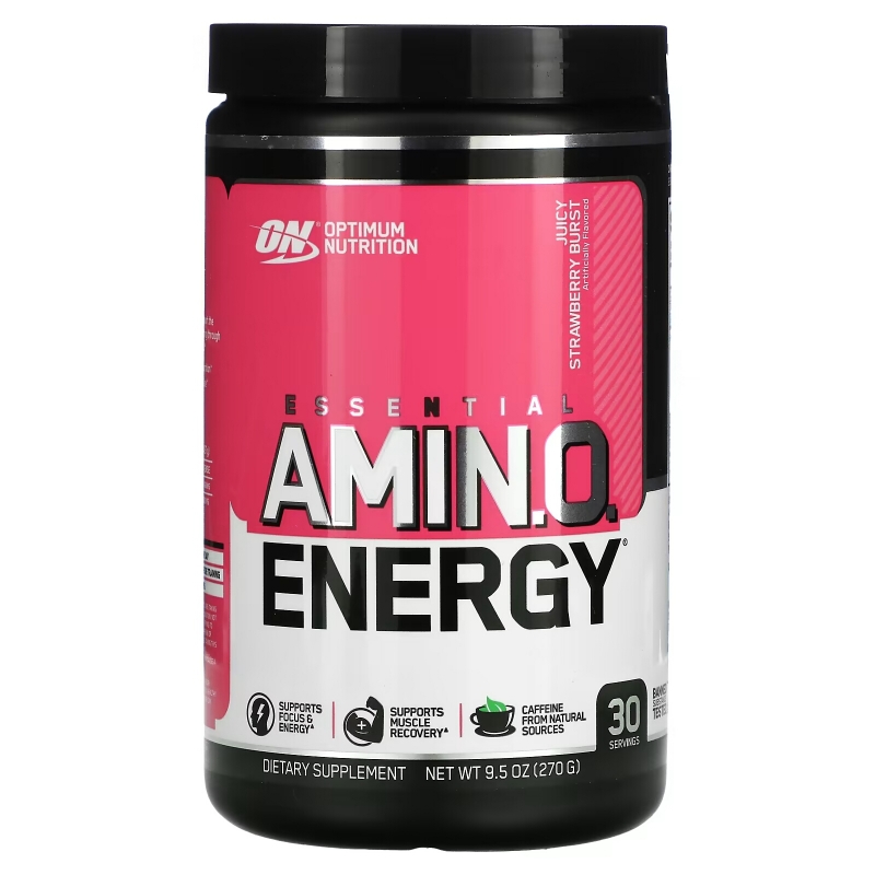 Optimum Nutrition, ESSENTIAL AMIN.O. ENERGY, Juicy Strawberry Burst, 9.5 oz (270 g)