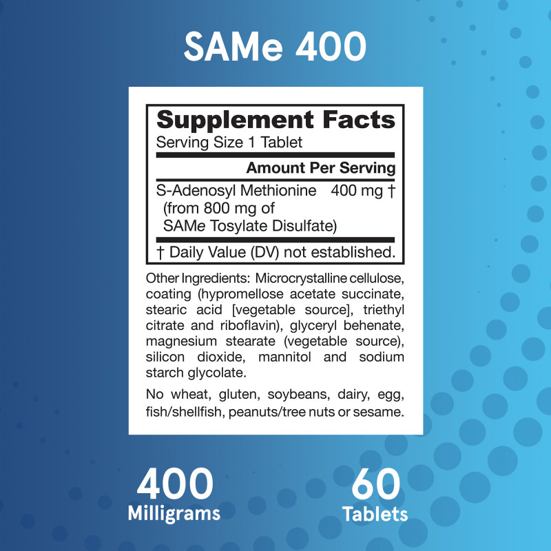 Jarrow Formulas SAM-e 400 60 Tablets