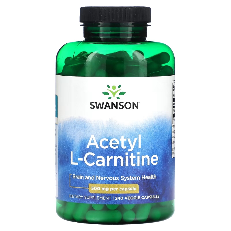Swanson, Acetyl L-Carnitine, 500 mg, 240 Veggie Capsules