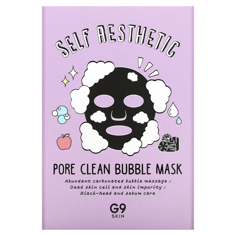 G9skin, Self Aesthetic, маска с пузырьками для очистки пор, 5 шт. по 23 мл (0,78 жидк. унции)