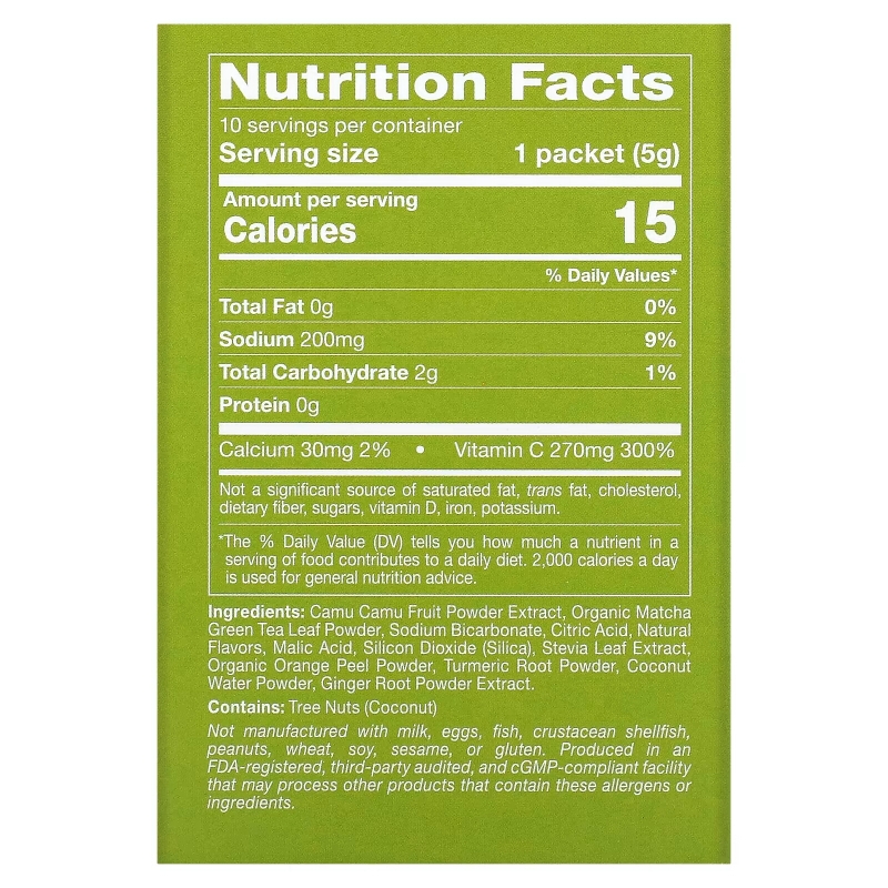 California Gold Nutrition, MATCHA ROAD, Matcha + Vitamin C - Dragon Fruit, 10 Count